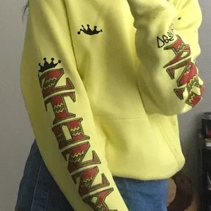 Yellow stussy hoodie